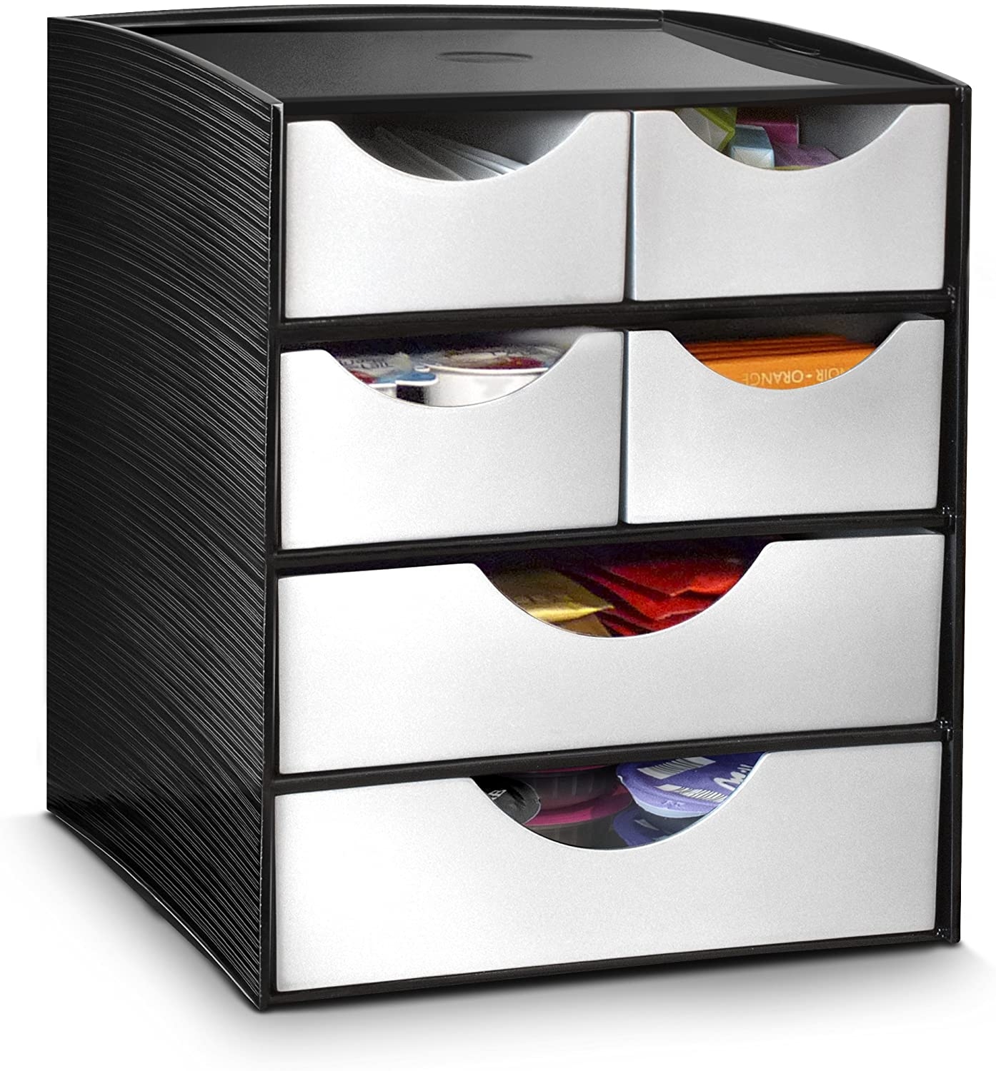 Boîte De Rangement 4 Tiroirs HAN IMPULS | Format A4/C4 | Gris Clair/Translucide | Superposable | Fabriqué En Allemagne