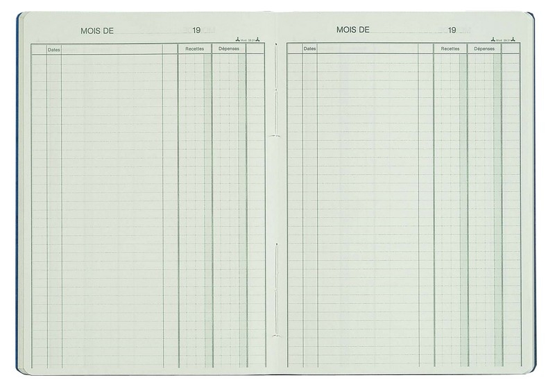 Cahier recettes dépenses gratuit