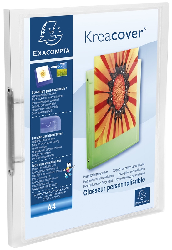 Exacompta - Classeur 2 anneaux 20 mm polypropylène Chromaline - A4