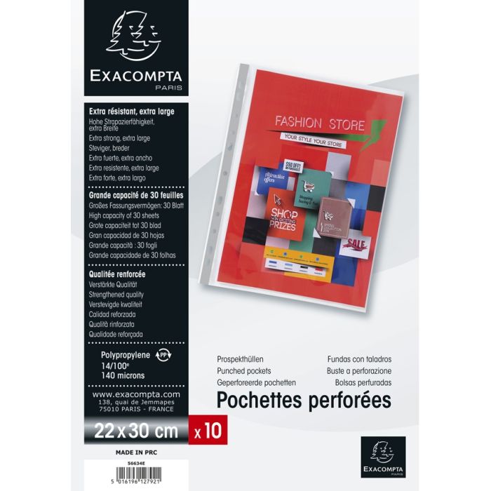 Exagraphic Pochette perforée - A4 210 x 297 mm EXACOMPTA Portfolio
