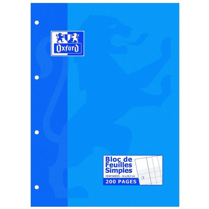 Feuilles Grands carreaux - 200 pages - 210 x 297 mm OXFORD