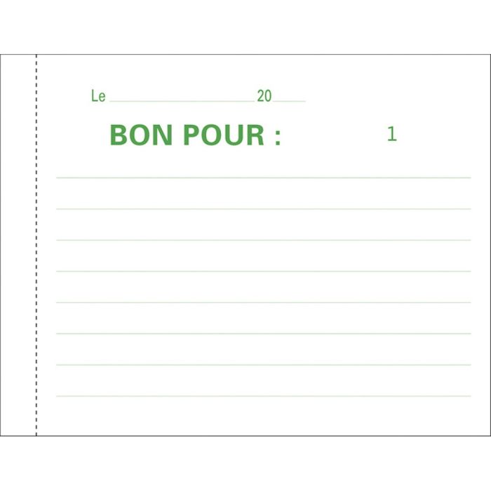 BONS POUR Carnet autocopiant 105 x 135 mm Exacompta 13150E ARC-Registres