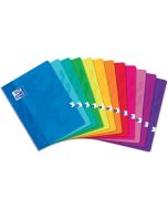 OXFORD Cahier - 140 pages à grands carreaux - 24 x 32 cm 100902255 Couverture cartonnée assorrtiment