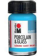 Peinture brillante couleur Gentiane - 15 ml - MARABU Porcelain et Glass Glossy