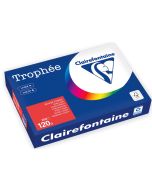 Ramette de papier de 250 feuilles A4 120g - Rouge Corail : CLAIREFONTAINE Trophée Image