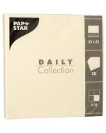 Serviettes de table en papier - 320 x 320 mm - Champagne : PAP STAR Daily Lot de 20