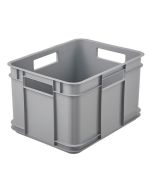 Bac de rangement Euro-Box M - 16 litres - Gris pierre : KEEEPER Bruno Eco