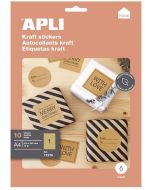 Photo Étiquettes rectangulaires - 210 x 297 mm - Kraft AGIPA