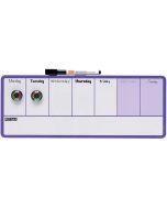 Tableau Planning Hebdomadaire Blanc Magnétique - 360 x 140 mm : NOBO image
