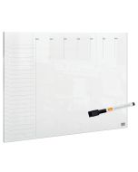 Tableau Planning Hebdomadaire - Blanc - A4 - 210 x 297 mm : NOBO image