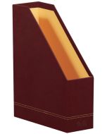 Porte-revues en simili cuir - Dos de 95 mm - Noir/Orange RHODIA