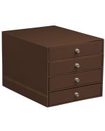 Module de classement 4 tiroirs - Simili-cuir Noir RHODIA