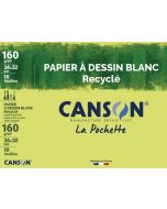 CANSON feuilles A4+ de papier à dessin recyclé - Blanc 160 g