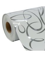 Papier Cadeau Arabesque argent sur rouleau - 700 mm x 50 m CLAIREFONTAINE