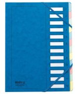 Trieur Papier à élastiques de 12 compartiments - Bleu : EXTENDOS Modèle