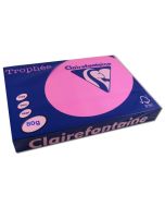 Ramette de papier de 500 feuilles A4 - Rose fluo : CLAIREFONTAINE Trophée Visuel