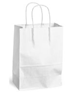Sac en papier avec anse - 240 x 110 x 330 mm - Blanc MAIL-MEDIA Lot de 250