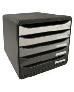 Module de rangement 5 tiroirs - Big Box Plus - Noir/Gris : EXACOMPTA Shades of grey image