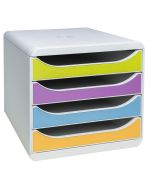 Module de rangement 4 tiroirs - Assortiments -Big Box EXACOMPTA Pop'N Co