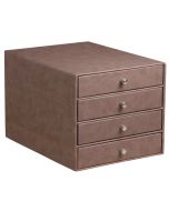 Module de classement 4 tiroirs - Simili-cuir Noir RHODIA