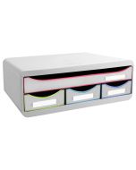 Caisson à 4 Tiroirs - Toolbox - Blanc/Arlequin : EXACOMPTA Black Office image