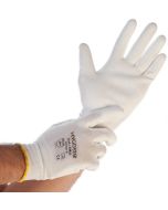 Gants de travail en nylon ULTRA FLEX MAIN - Blanc - Taille L HYGOSTAR