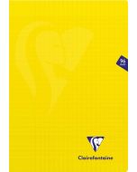 Cahier A4 - 96 pages - Grands Carreaux - Jaune CLAIREFONTAINE Mimesys