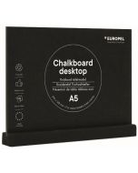 Présentoir de Table - A5/Paysage - Ardoise avec socle en bois Noir : EUROPEL image