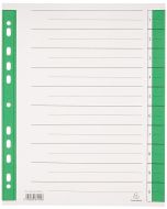 Intercalaires en carton micro perforés - 234 x 297 mm - Vert : Exacompta Lot de 100 Image