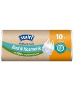 Sacs Poubelle avec poignée - 10 litres - Blanc SWIRL Lot de 37