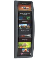 Porte-brochures mural A5 - 5 compartiments - Anthracite PAPERFLOW Quick fit