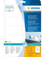 HERMA 4349 : Étiquettes adhésives blanches amovibles - 96,0 x 50,8 mm 4349