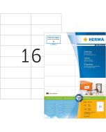 Étiquettes adhésives - 105 x 37 mm - Blanc : HERMA Premium Lot de 1600 Visuel