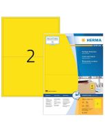 Étiquettes adhésives - 199,6 x 143,5 mm - Jaune : HERMA Lot de 200 image
