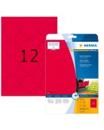 Étiquettes adhésives - Rouge fluorescent - diamètre 60 mm HERMA 5156