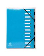 53927E EXACOMPTA  : Trieur avec élastiques Bleu clair