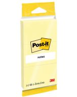 Notes adhésives uni - Jaune - 51 x 38 mm POST-IT Blister de 3