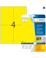 Étiquettes adhésives de signalisation - Jaune - 105 x 148 mm HERMA 8032 Signal