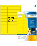 Étiquettes adhésives de signalisation - Jaune - 63,5 x 29,6 mm HERMA 8031 Signal