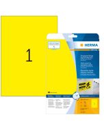 Étiquettes adhésives de signalisation - Jaune - 210 x 297 mm HERMA 8033 Signal