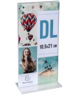 Chevalet - Présentoir - DL 100 x 210 mm vertical - Cristal : EXACOMPTA image