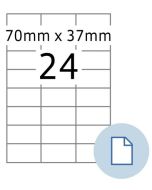Étiquettes adhésives - 70 x 37 mm - Blanc : HERMA Dataprint Lot de 12000