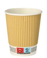 Gobelets jetables en carton - 0,20 L - Beige PAPSTAR Pure Ripple Wall Lot de 25