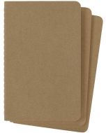 Carnet de Notes Ligné P/A6 - Couverture Carton Marron MOLESKINE Lot de 3