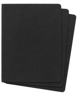 Carnet de Notes Quadrillé - 190 x 250 mm - Couverture Carton Noir MOLESKINE Lot de 3