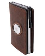 Porte-monnaie avec porte-cartes RFID -  Cuir Nappa Noir CLICKSAFE SLIM