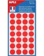 Pastilles adhésives 15 mm Rouge AGIPA Apli 111843