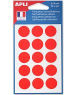 Pastilles 19 mm - Rouge APLI Lot de 90