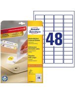 Photo Étiquettes amovibles blanches 45,7 x 21,2 mm AVERY L4736REV-10