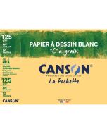 Photo Feuilles de papier à dessin C grainé - Blanc - A4 : CANSON